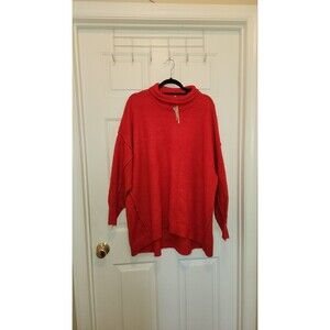 Cabana (Crown and Ivy) Red Sweater Sz 2X turtleneck soft high low sweater